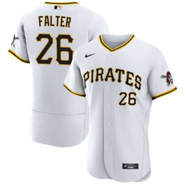 Men%27s Pittsburgh Pirates #26 Bailey Falter White Flex Base Baseball Stitched Jersey Dzhi->pittsburgh pirates->MLB Jersey
